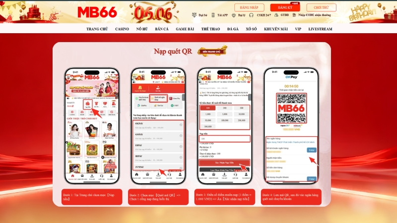 hướng Dẫn Nạp Quét QR MB66